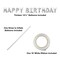 6 Pack Beistle Happy Birthday Party Balloon Streamer - Silver